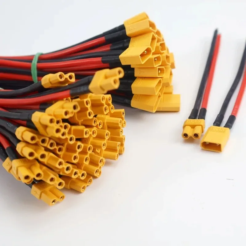 XT30 Male and Female Connector Plug with Silicone Wire 16AWG Cable, Suitable for FPV Drones with RC Lipo Fixed Wing Batteries