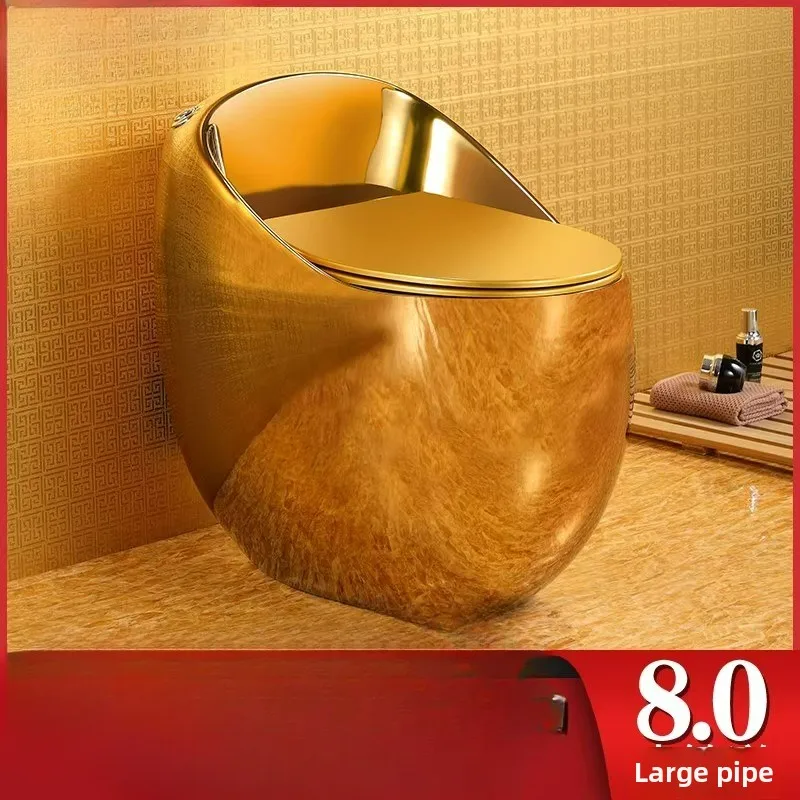 Creative golden egg-shaped toilet egg-shaped toilet European gold-plated toilet