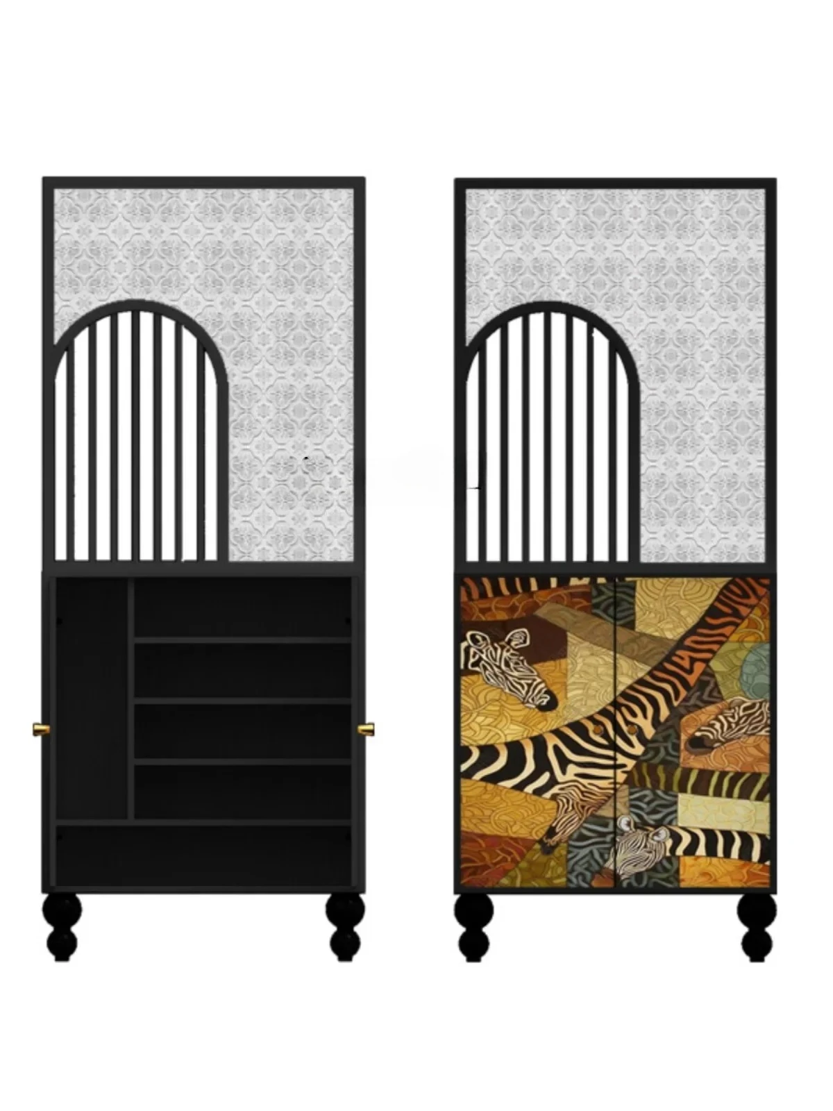 

A15 Begonia Glass Locker Household Entrance Cabinet Covering Solid Wood Side Cabinet American Simple Home Shoe Cabinet Decoratio