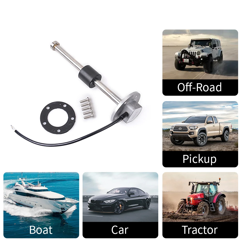 0-190 Ohm Fuel Level Sensor 100MM 150MM 200MM 250MM 300MM 400MM Fit For Marine Boat Car Truck Oil Liquid Tank Stainless steel