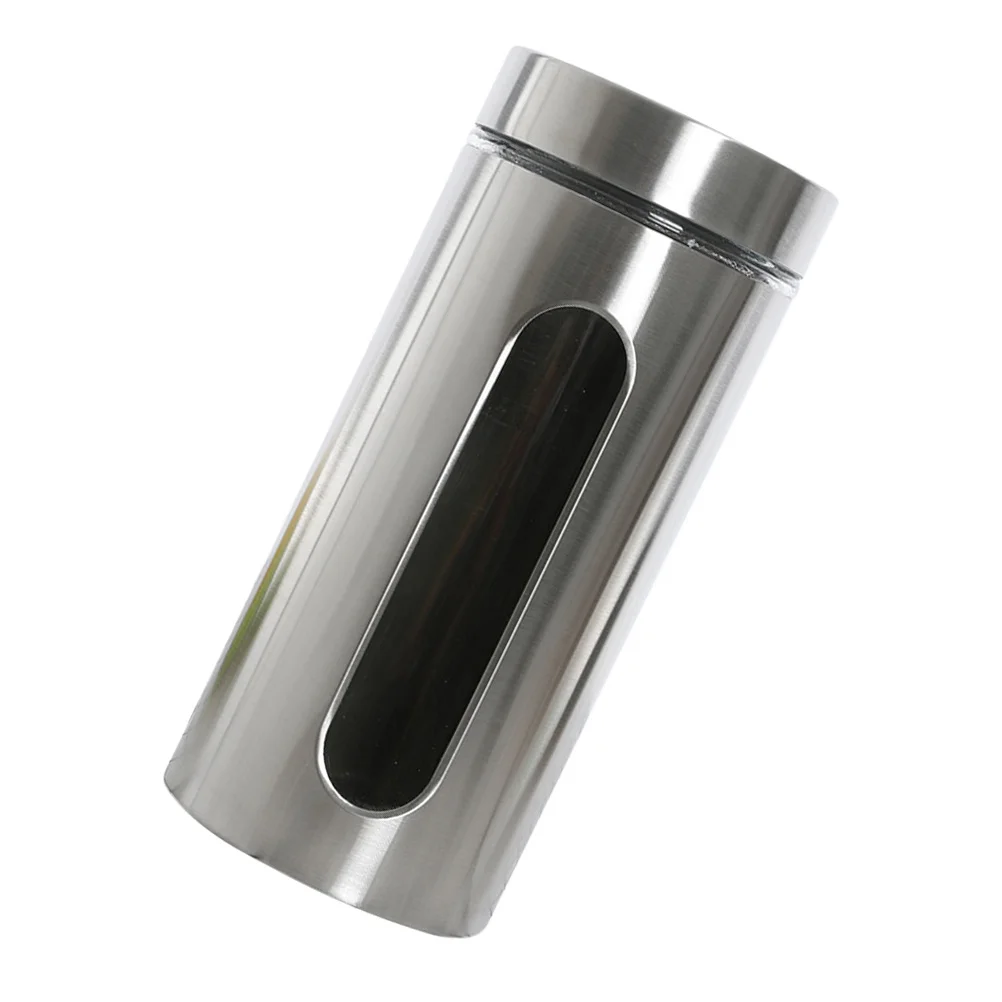 

Food Storage Jar 950Ml Stainless Steel Airtight Container For Tea Coffee Sugar Moisture Proof Fresh Keeping Kitchen Organizer