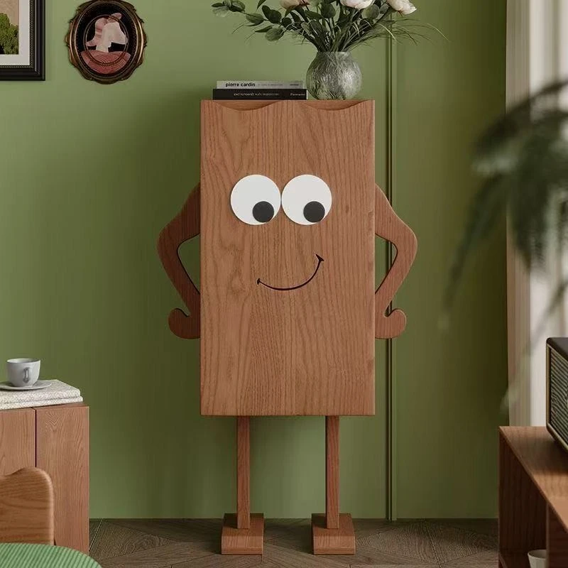 Solid wood big eyes waist sofa side cabinet storage cabinet cherry wood locker living room bedroom side several bedside cabinets