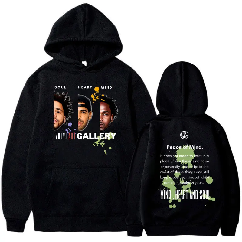 

Rapper JCole Drake and Kendrick Lamar printed hoodie men's clothes Hip hop rock New in sweatshirts trend streetwear pullover