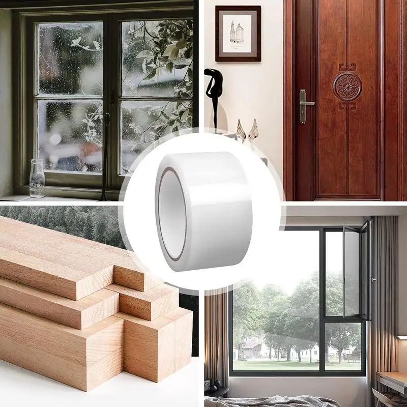 Raam Weer Afdichting Tape Winddicht Doorzichtig Winter Strippen Deur Afdichting Tape Kleefband Voor Hout Glas Metalen Deuren