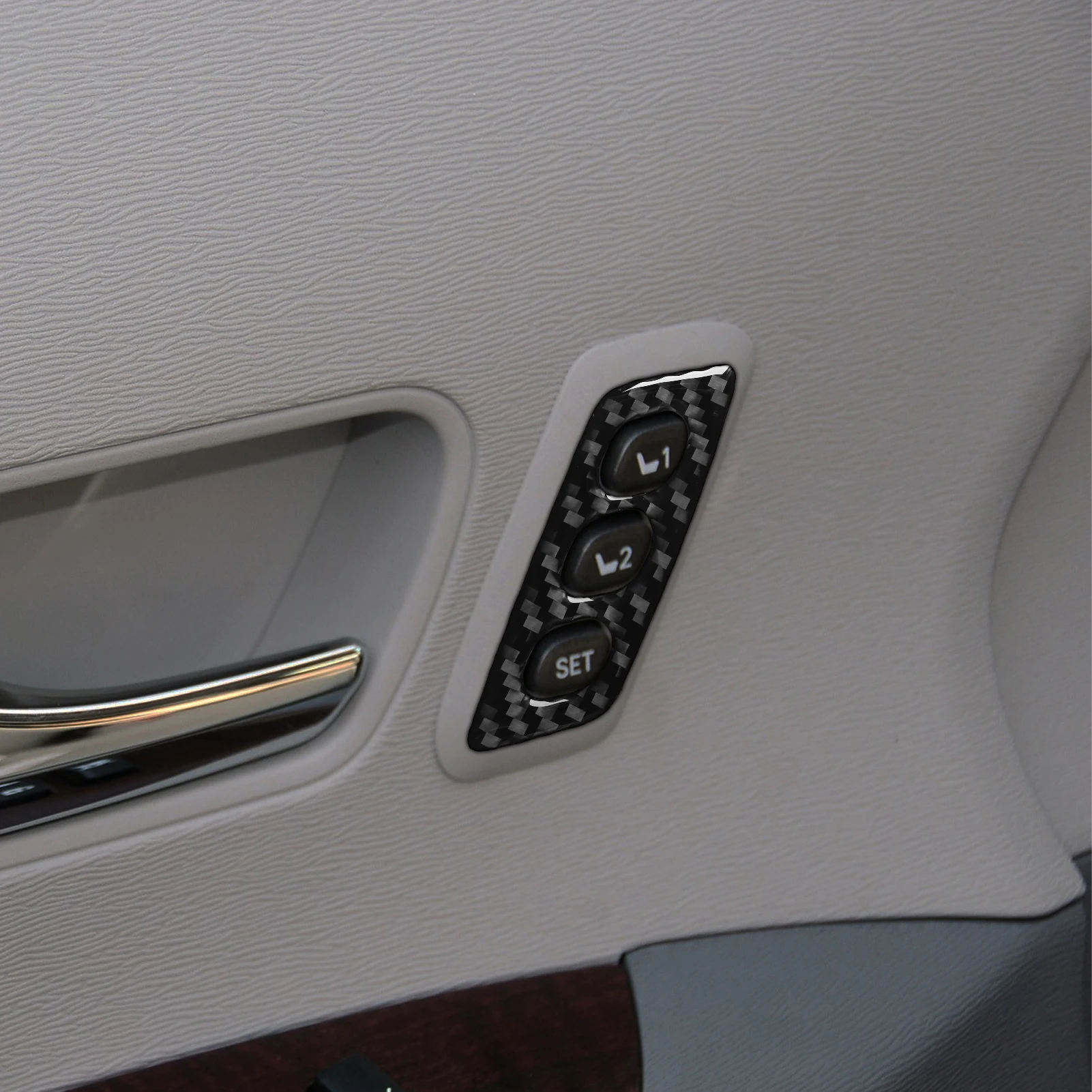 

Seat Memory Button Frame Panel Decor Carbon Fiber Car Interior Accessory Sticker For Toyota Sienna 2015 2016 2017 2018 2019 2020