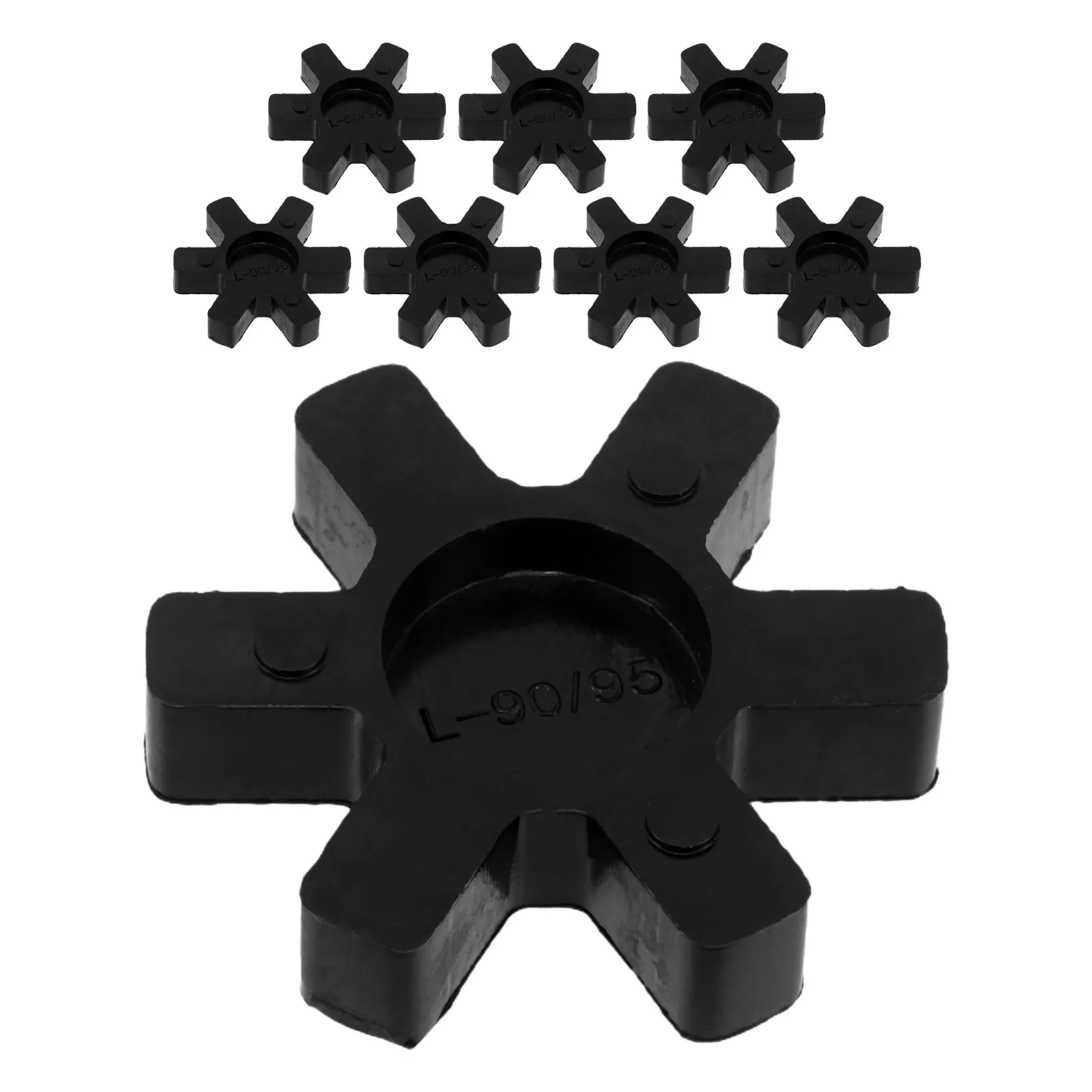 8Pcs Solid Hexagonal Rubber Shock Absorber Pads High Temperature Resistant Black Elastic Cushions for Automotive Vibration