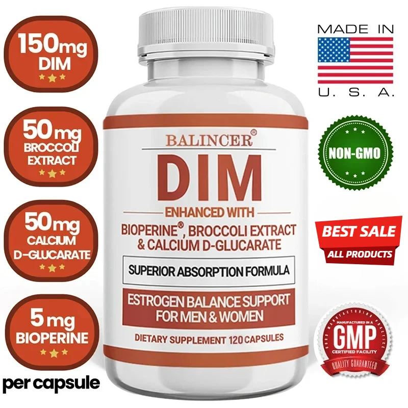 DIM Supplement - Helps Relieve Fatigue, Lack of Energy, Muscle Loss and Hair Loss, and Promotes Balance of Mind and Body