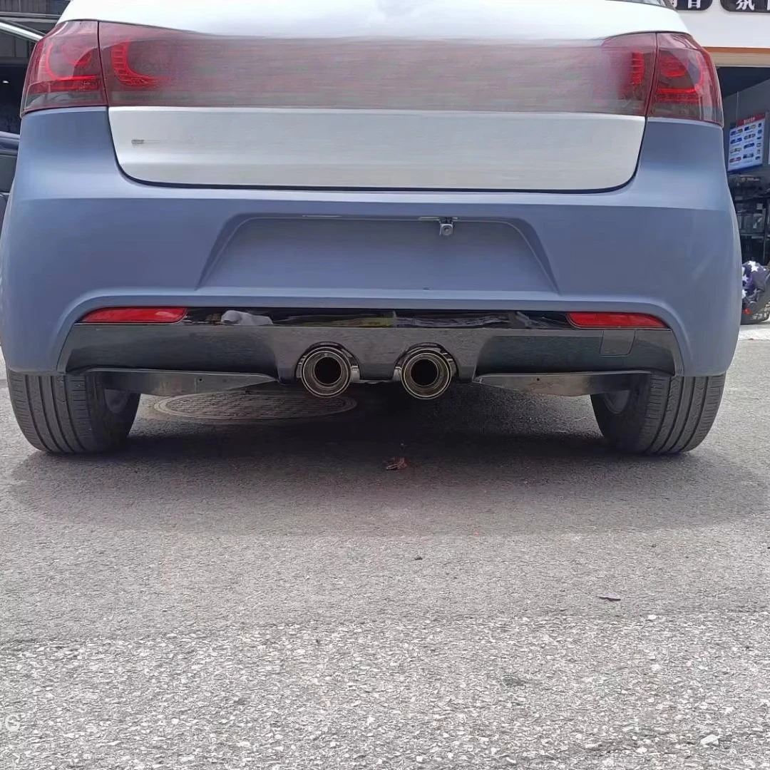 Catback 304 stainless steel exhaust system muffler with two tips suitable for Golf 6 1.4T car matching R20 diffuser.
