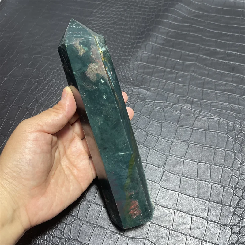 696g Natural Pretty Ocean Jasper Stones Tower Wand Point Energy Meditation Spiritual Healing Feng Shui Crystals Room Decortion