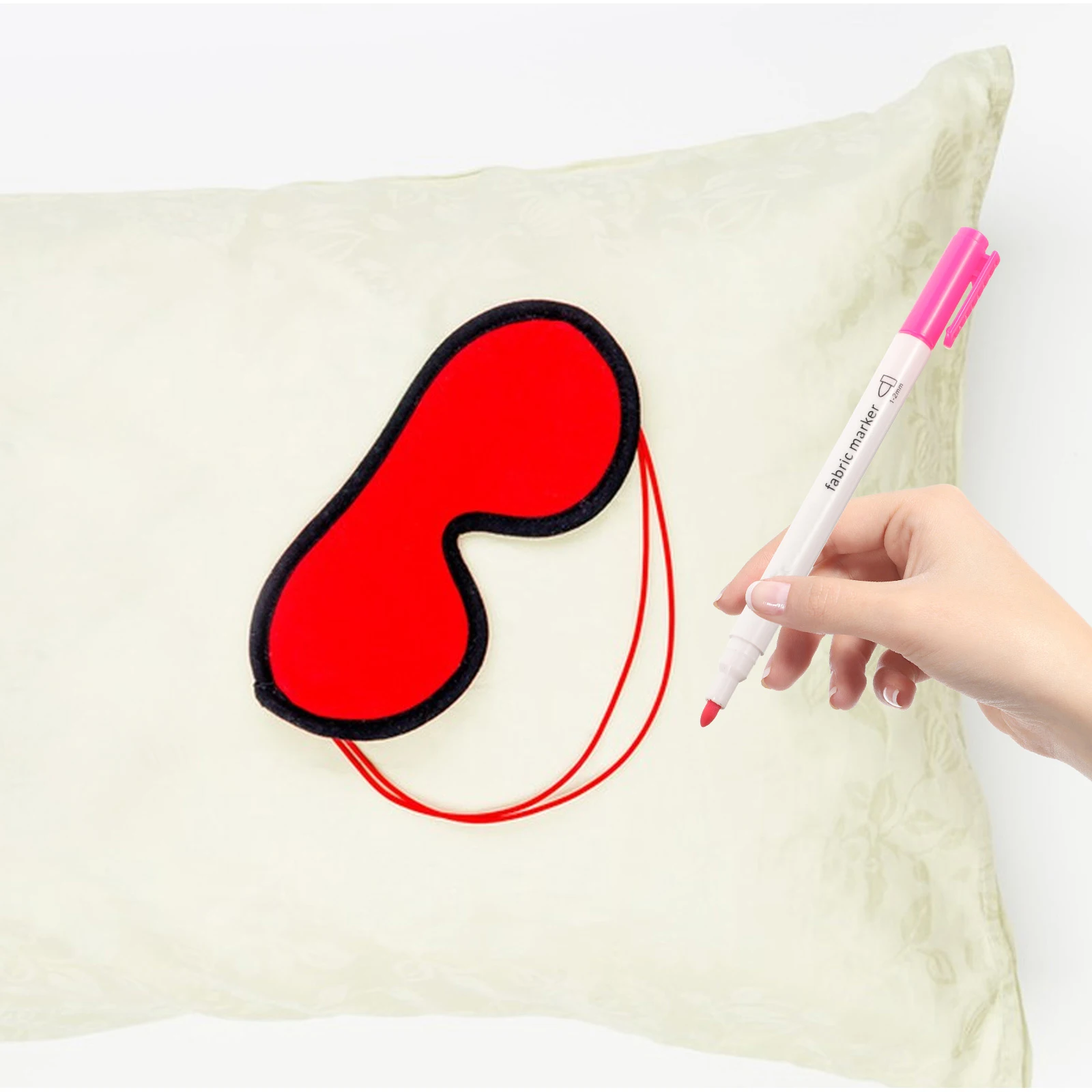 8 Pcs Paint Pen Sewing Fabric Markers Coloring Washable Pens Suction Card Plastic Clothes