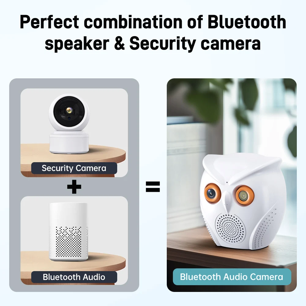 iCSee Smart Wifi Camera With Speaker Wireless CCTV Home 5MP HD Security IP Camera Indoor Human Detection Baby Monitor Owl Shape