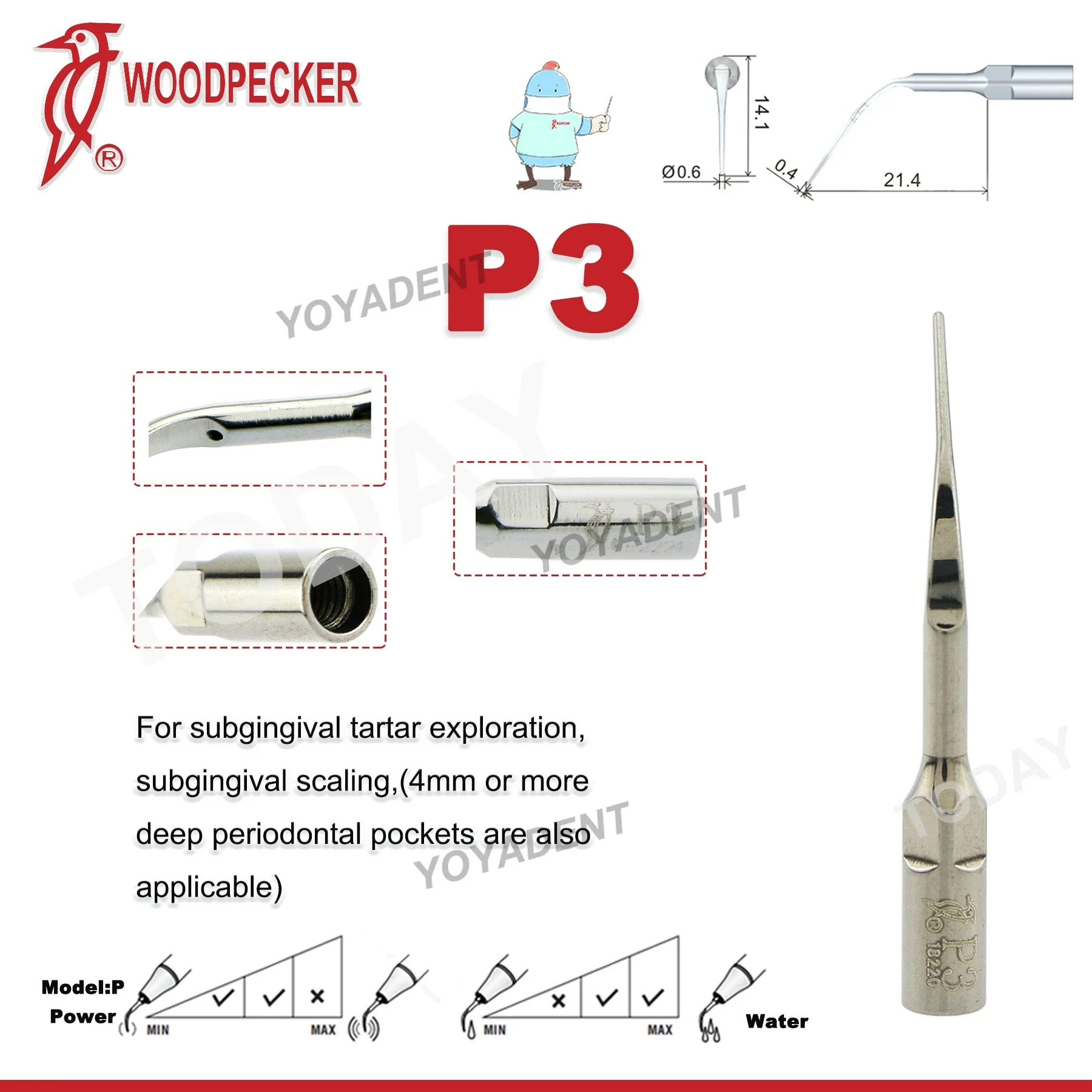 Specht Tandheelkundige Ultrasone Piezo Scaler Handstuk LED HW-5L Scaling Tips Fit UDS EMS Ultrasone Scaler Tandheelkundige Gereedschappen