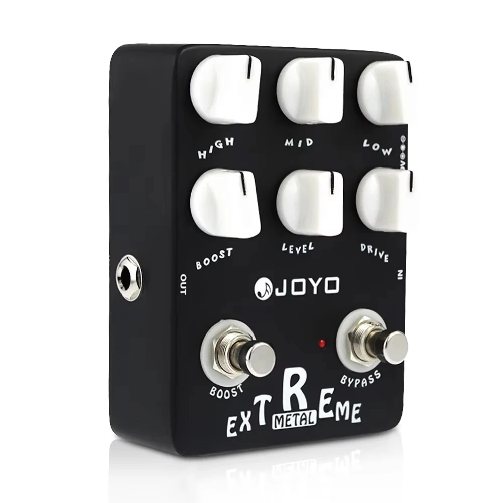JOYO JF-17 Extreme Metal Distortion Gitaareffectpedaal met 3-bands EQ en Sweep Mid-Freq-knop Bereik Metal Rock Punk-geluiden