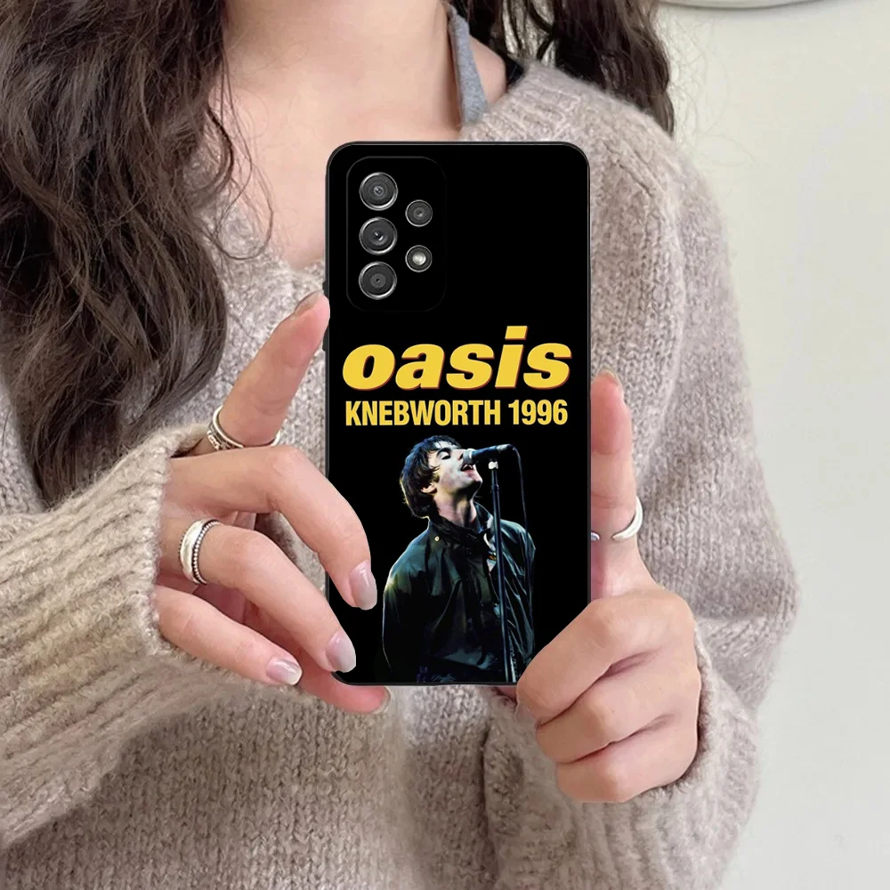 O-Oasis-s Rock Band Phone Case For Samsung S24,23,22,30,21,10,9,Ultra,Plus,Lite,FE,5G Black Soft Case