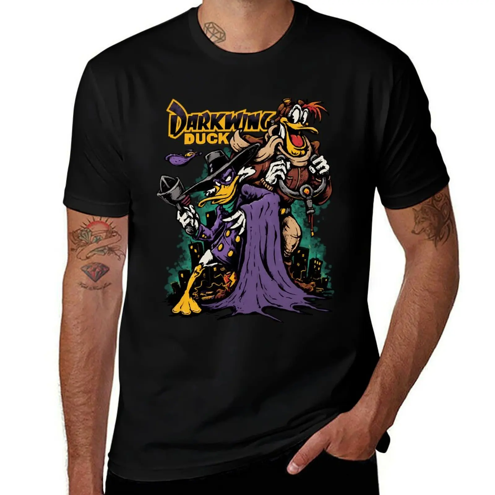 

Duck Darkwing T-Shirt Work Wear Short Sleeve T-Shirt