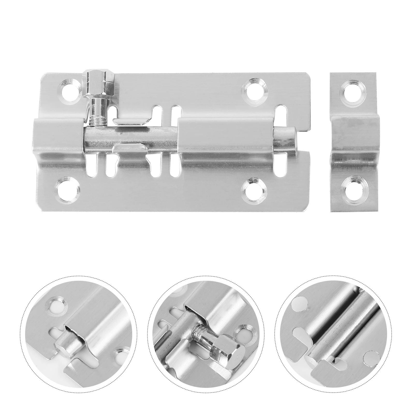 

2 Fence Latch Lock Security Slide Deadbolt Anti theft Bedroom Heavy Duty Door Bolt Locks Suitable Doors Cabinets Wooden Doors