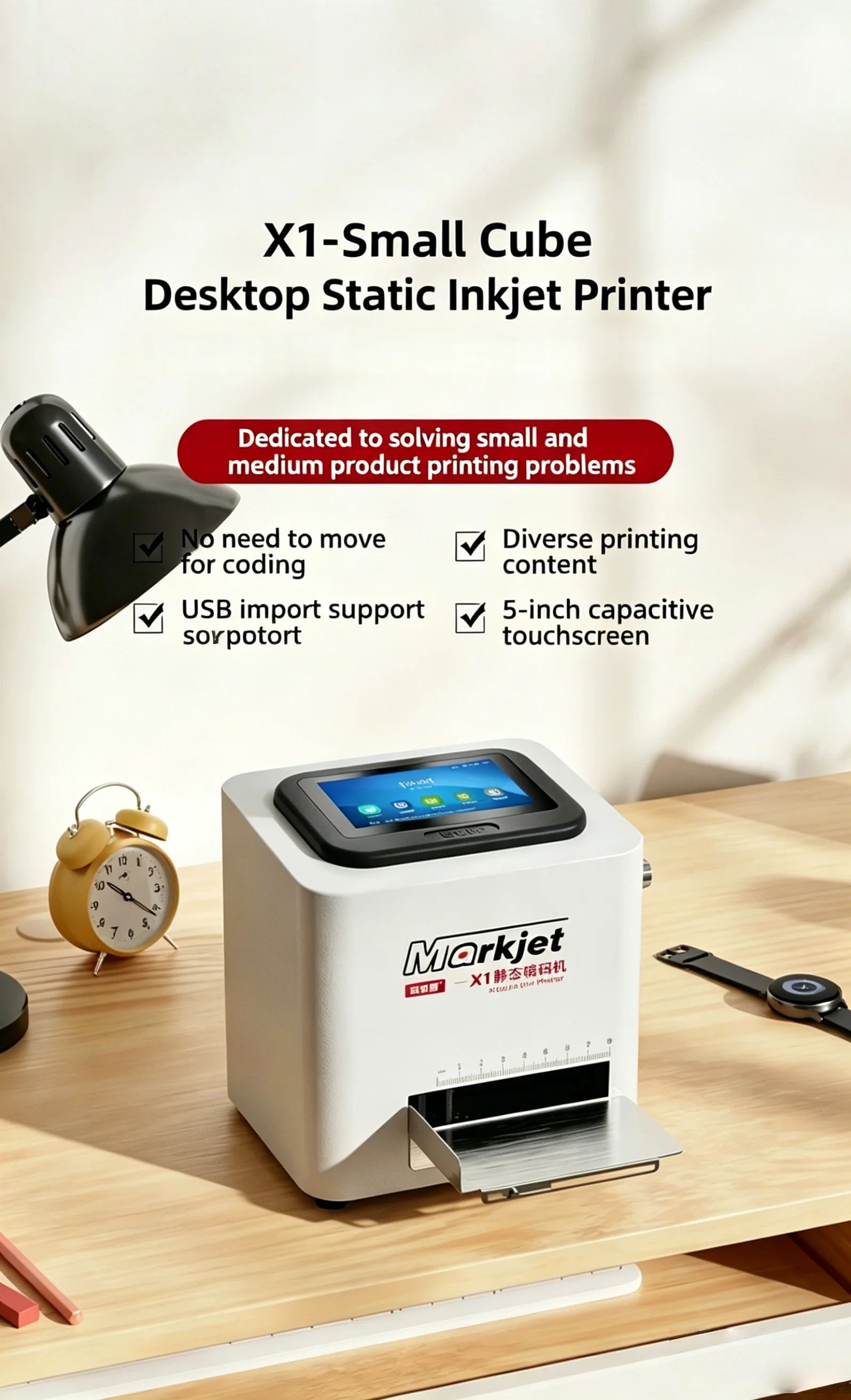 Manufacturer Semi-Automatic Inkjet Small Character Number Digital Printing Machine Expiration Expiry Date Stamps Tij Cartons