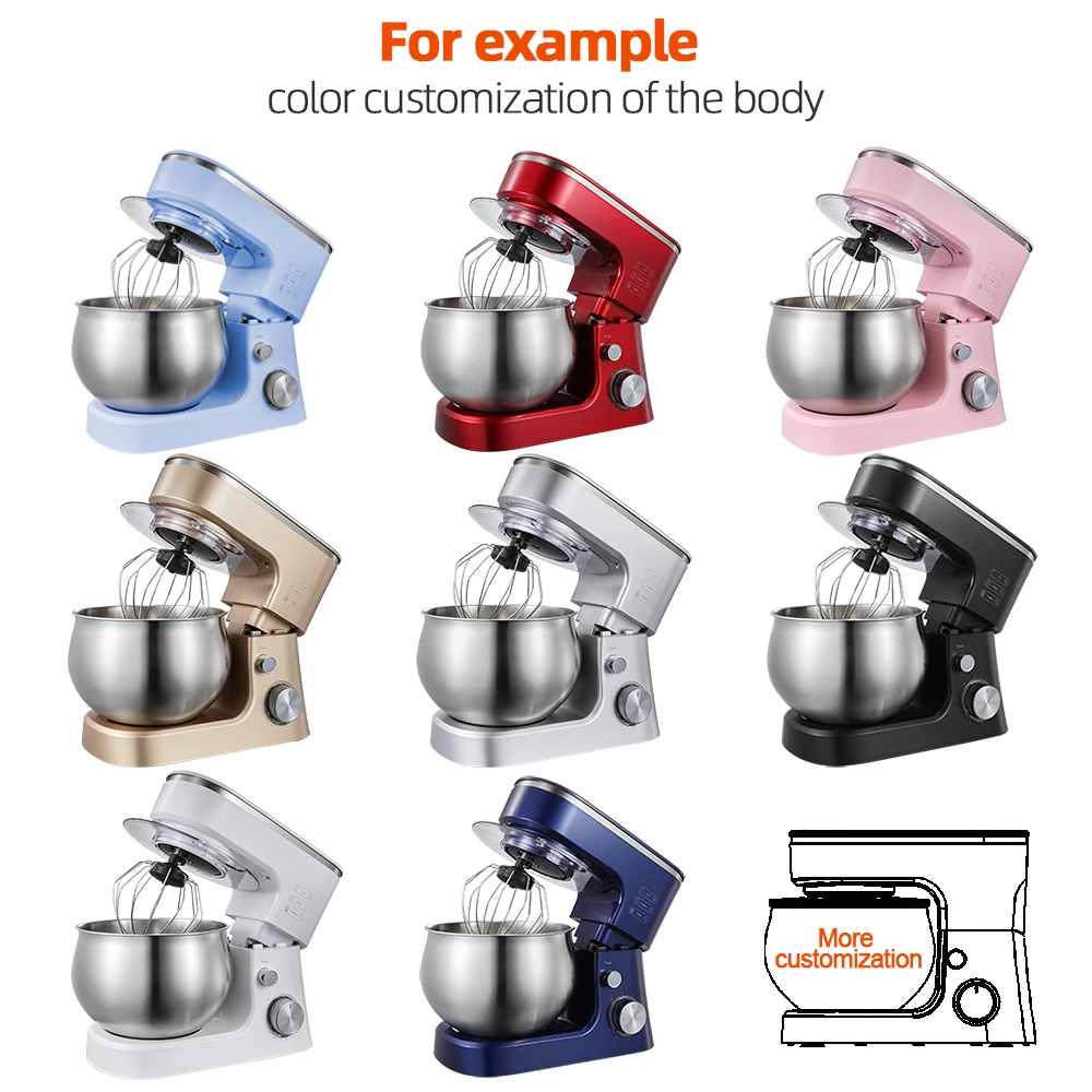 5L 6L Bread Milk Bakery Cake Dough Blender Flour Kitchen Electric Robot Ptissier Mixeur Batidora Baking Stand Food Mixers