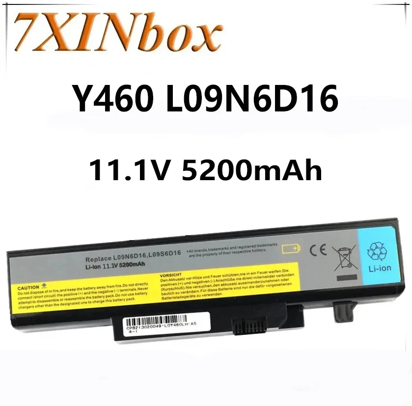 7XINbox L09N6D16 L08S6DB L09L6D16 121000918 LO9S6D16 Laptop Battery For Lenovo IdeaPad Y460 Y460P Y460G Y560G Y560ATISE Y560D