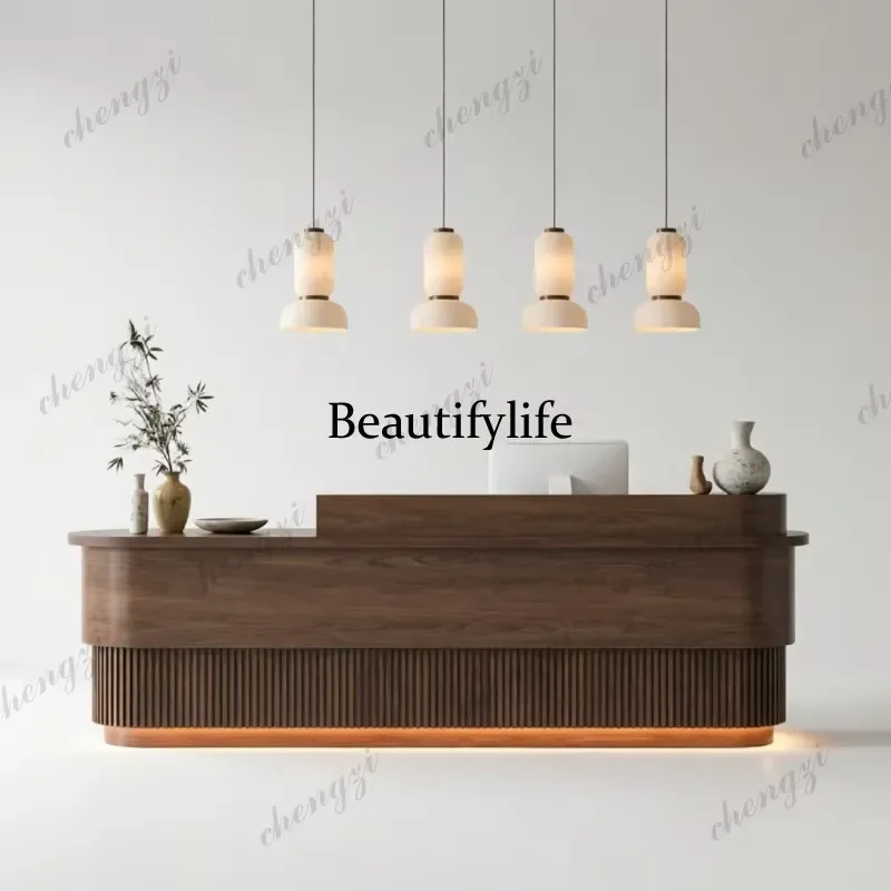 Custom Aesthetic Reception Desk Modern Luxury Beauty Salon Restaurant Counter for Specialty Events Bancone