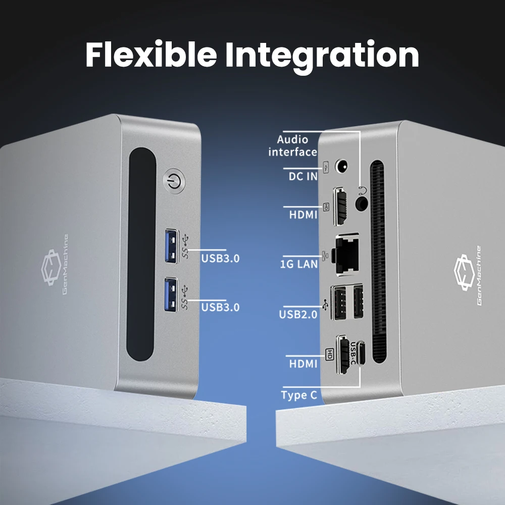 GenMachine Mini PC Ryzen 5500U  2.1GHz Up to 4.0GHz Windows 11 DDR4 3200Mhz WiFi6 Gaming Computer Ordenador