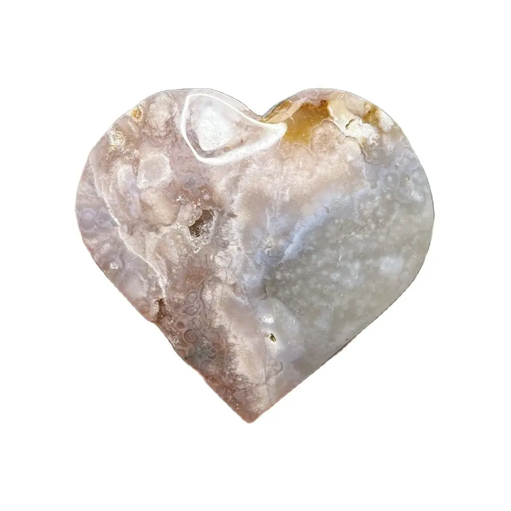 

Natural Gemstone Pink Amethyst Heart-shaped Geode Agate Room Witchcraft Altarpiece Decoration Crystal with Stone Healing