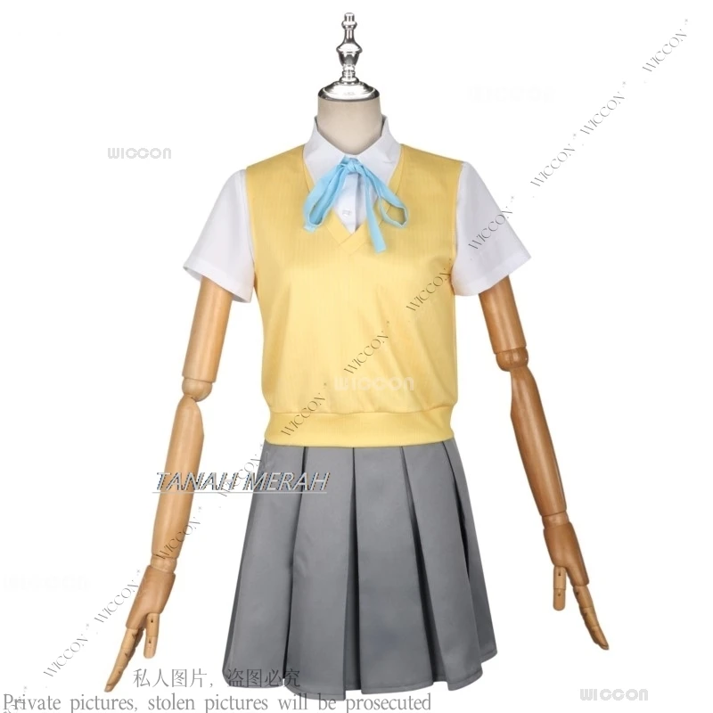 Hirasawa Yui Anime K-ON！ Cosplay Costume Wig Hair Clip Free Gift High School Girls Uniforms Woman JK Uniform Halloween Party