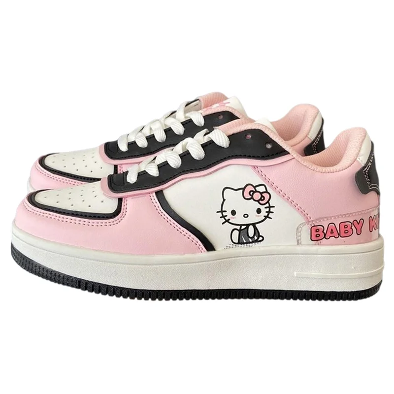 Kawaii Sanrio Hello Kitty Shoes Schoolgirl Graffiti Korean Version All-Match Tide Shoes Sports Shoes Girl Casual Shoe Girl Gift