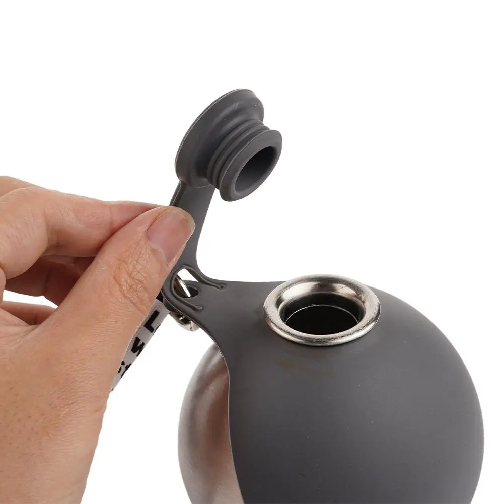 304 Edelstahl Haustier-Trinkflasche, runde Outdoor-Wasserflasche für Katzen und Hunde, tragbarer, faltbarer Wasserspender mit Hängeseil – Detail 27