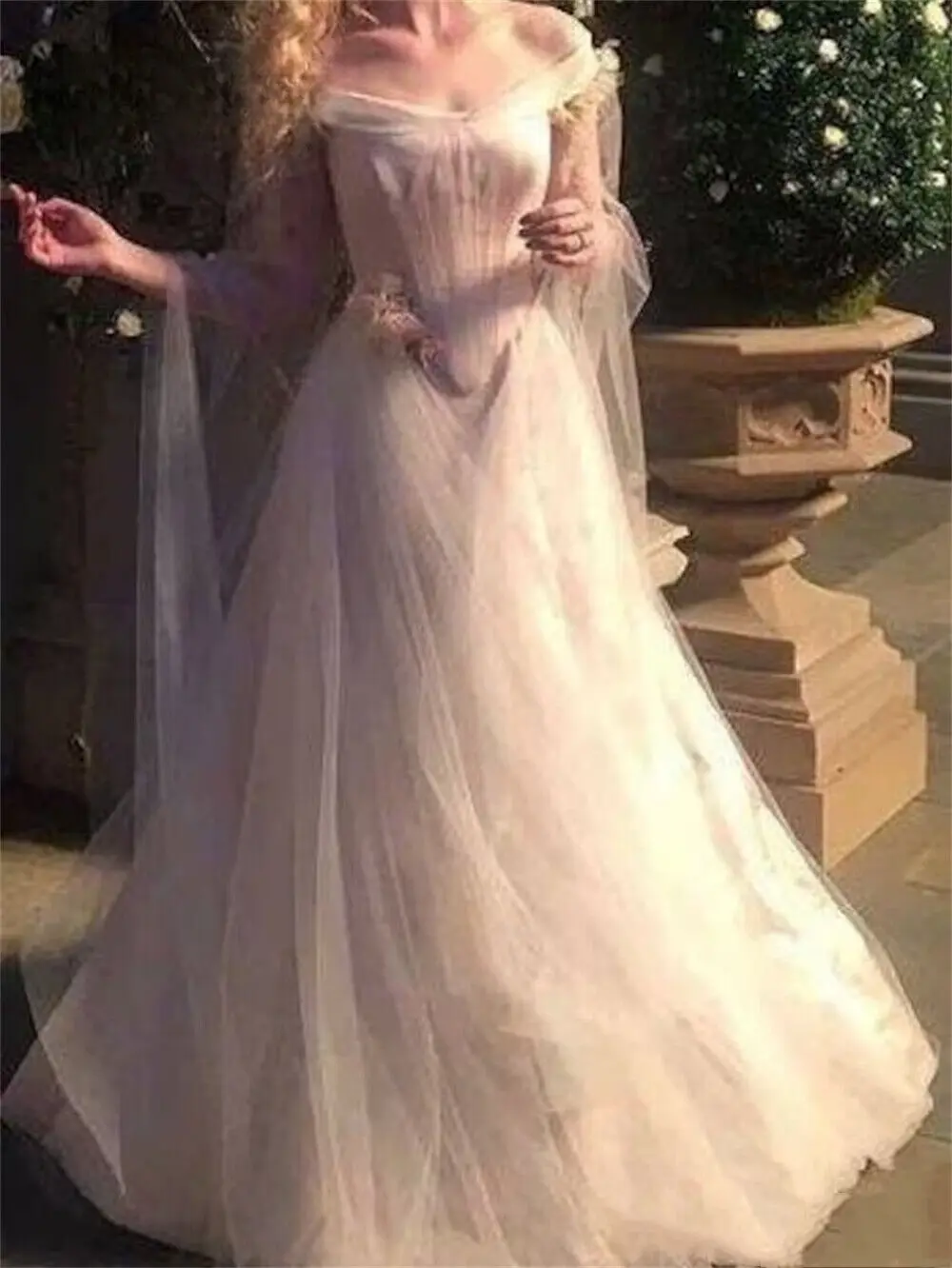 Fée elfique princesse robe De mariée Corset une ligne jardin classique robe De mariée Blush rose longue personnalisé Vestido De Novia