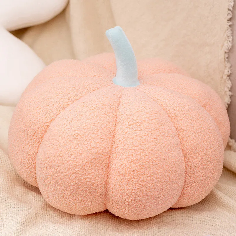 Cute Pink Pumpkin Throw Pillow Back Cushion Soft Plushies Back Cushion Sofa Cushion Party Decoration Girls Halloween Gifts