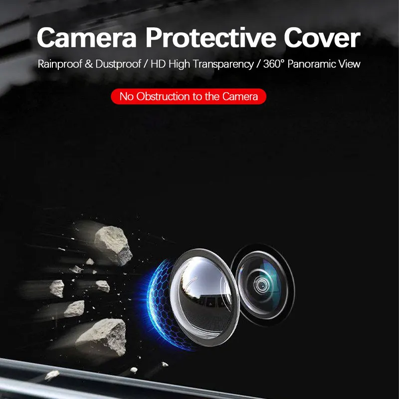 Car Camera Protective Cover, universal for 360 panoramic reversing camera, high definition film for car camera protection