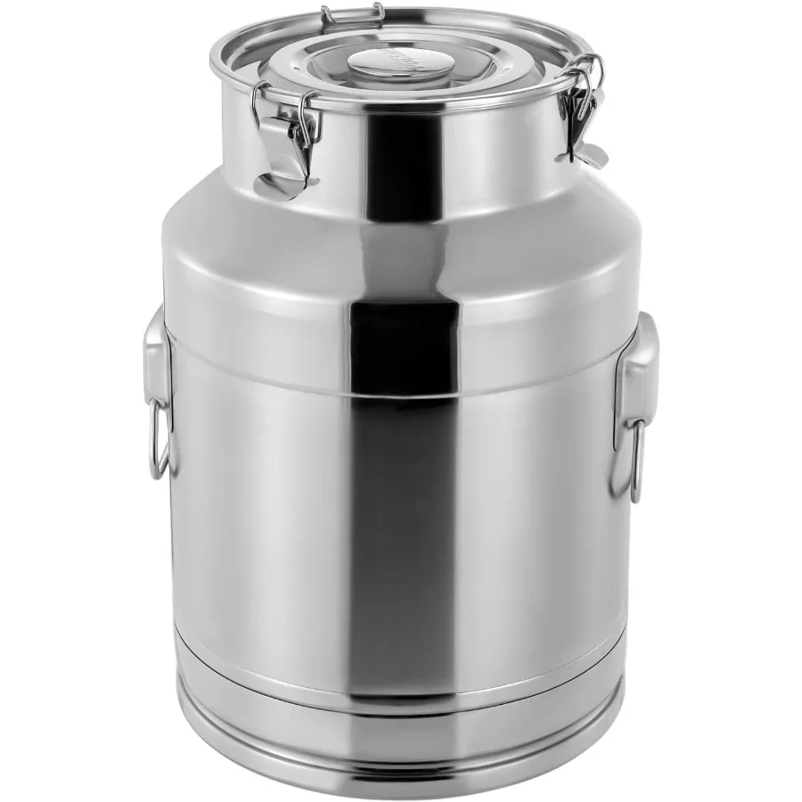 

304 FoodGrade Stainless Steel Ice Bucket with Lid 28L 7.4Gallon Good Sealing Storage Canister Milk Bucket Milk Can for Coffee T
