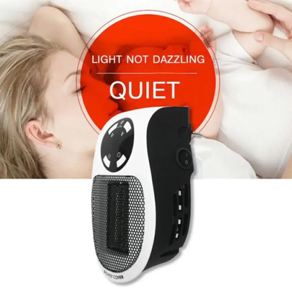 Wall-Outlet Mini Electric Air Heater - Powerful Warm Blower & Fast Heater Fan for Efficient Home Heating Solution