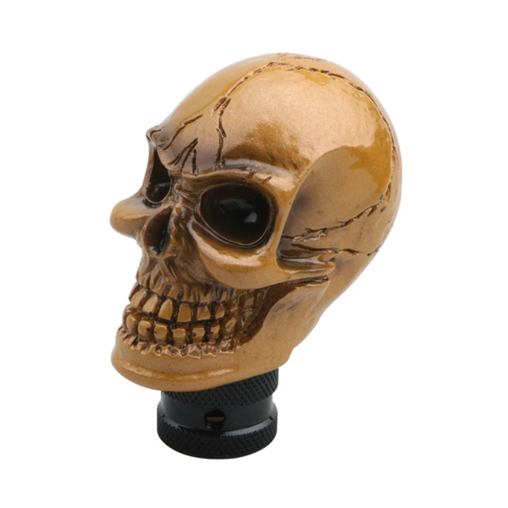 تعديل السيارة 8*4.5 سنتيمتر 1.5 سنتيمتر شخصية ملحقات السيارة الجمجمة رئيس التحول المقبض متوافق مع ناقل الحركة الأوتوماتيكي