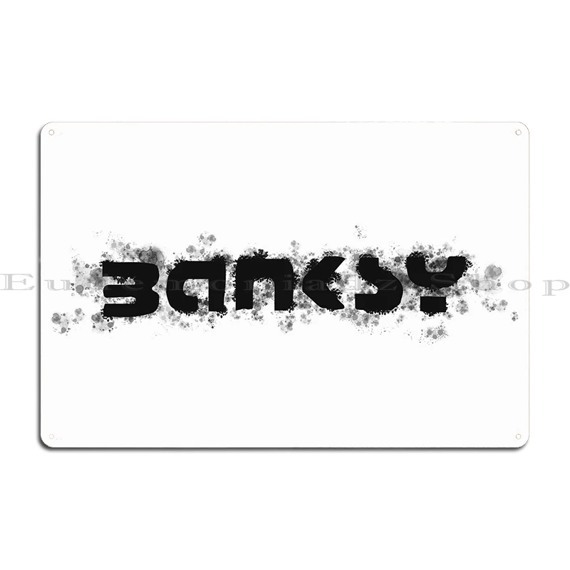 Banksy Signature Splash Metal Sign Bar Club Kitchen Customize Classic Tin Sign Poster