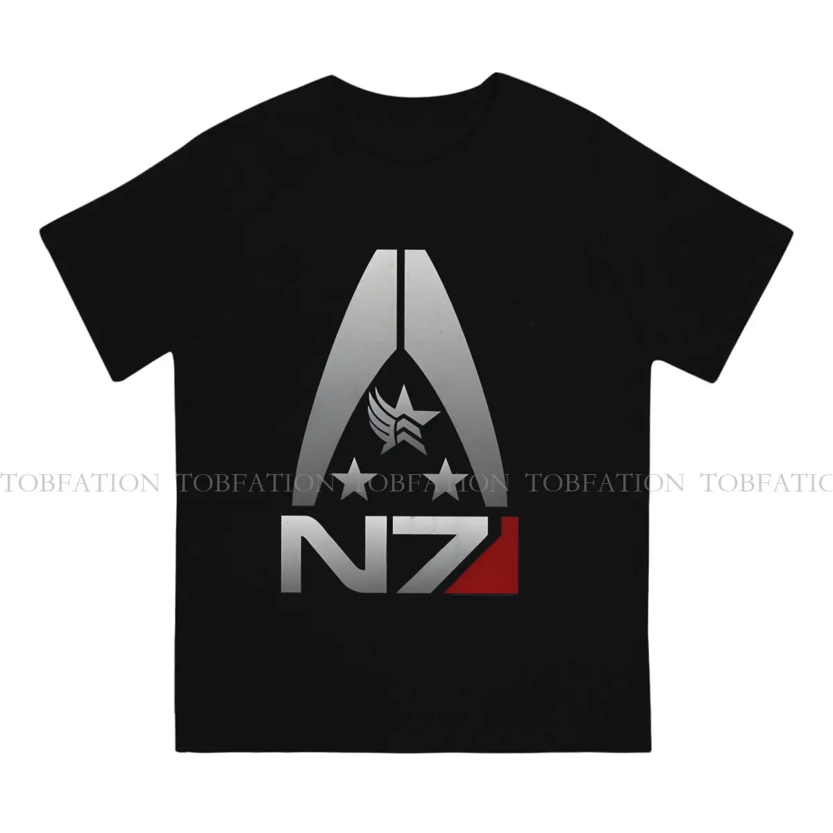 N7 Classic O Neck TShirt Mass Effect Game Pure Cotton Basic T Shirt Men Clothes New Design Oversized Hot Sale