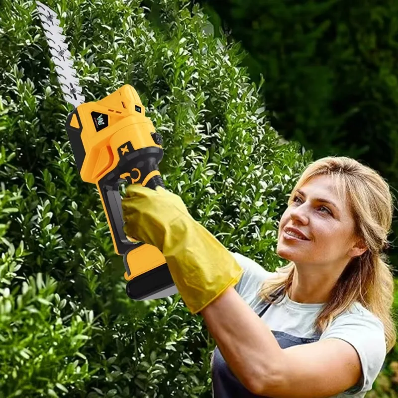 Rechargeable Electric Hedge Trimmer Dual-Use Lawn Mower 18-Inch Blade 1-Year Warranty One-Handed Garden Pruning Machine for