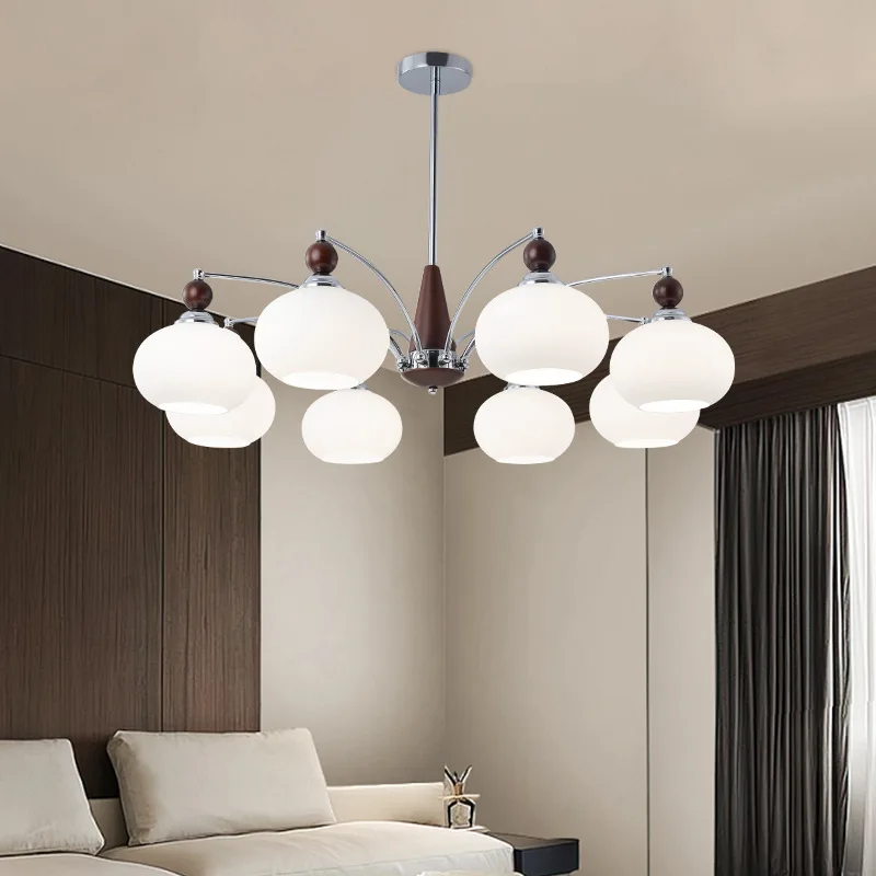 Middle Aged Living Room Persimmon Chandelier Designer Retro Lighting Fixtures Nordic French Bedroom Dining Room LED Pendant Lamp