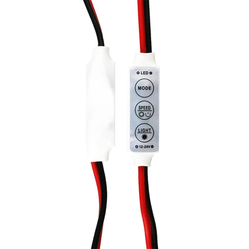 New#Mini Three-key Monochrome Controller LED Strip Module 3-key Manual Button Dimming Micro Flash Breathing Red Black