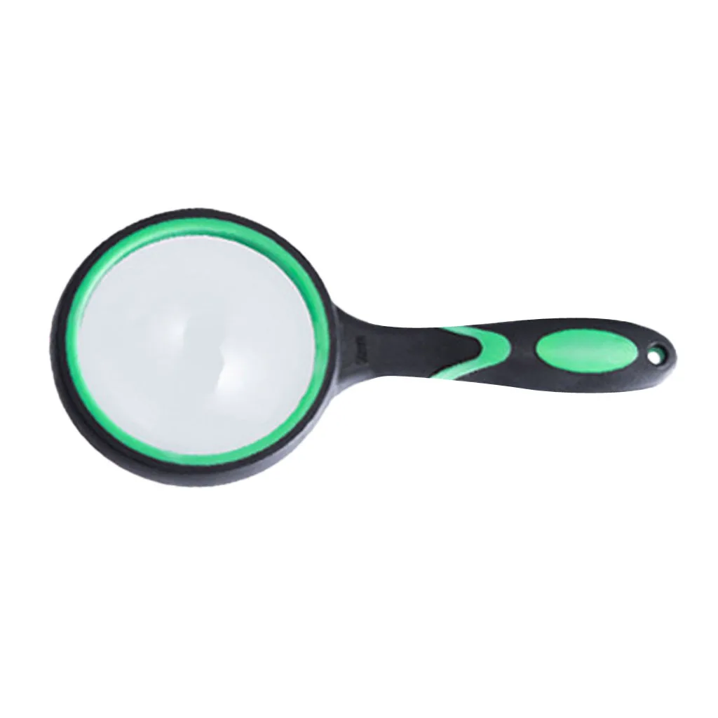 Rubber Handheld with 10, Portable Magnifying Glass for Reading, Inspection, Jewelry Repair