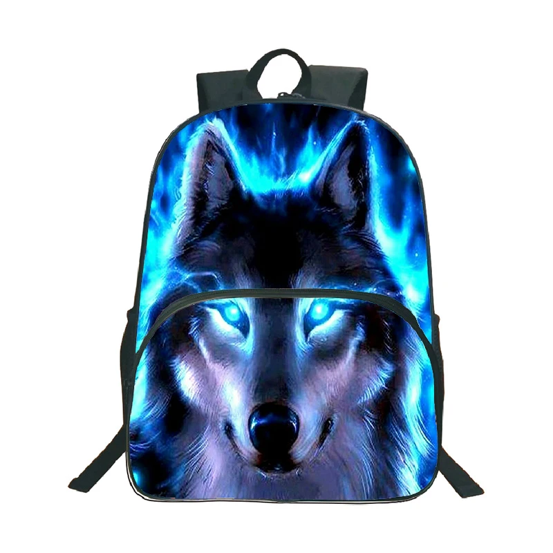 

Large Capacity Wolf 3D Printed Backpack Teenager School Bags Student Casual Satchel Mochilas Men Laptop Rucksack Boys Travel Bag