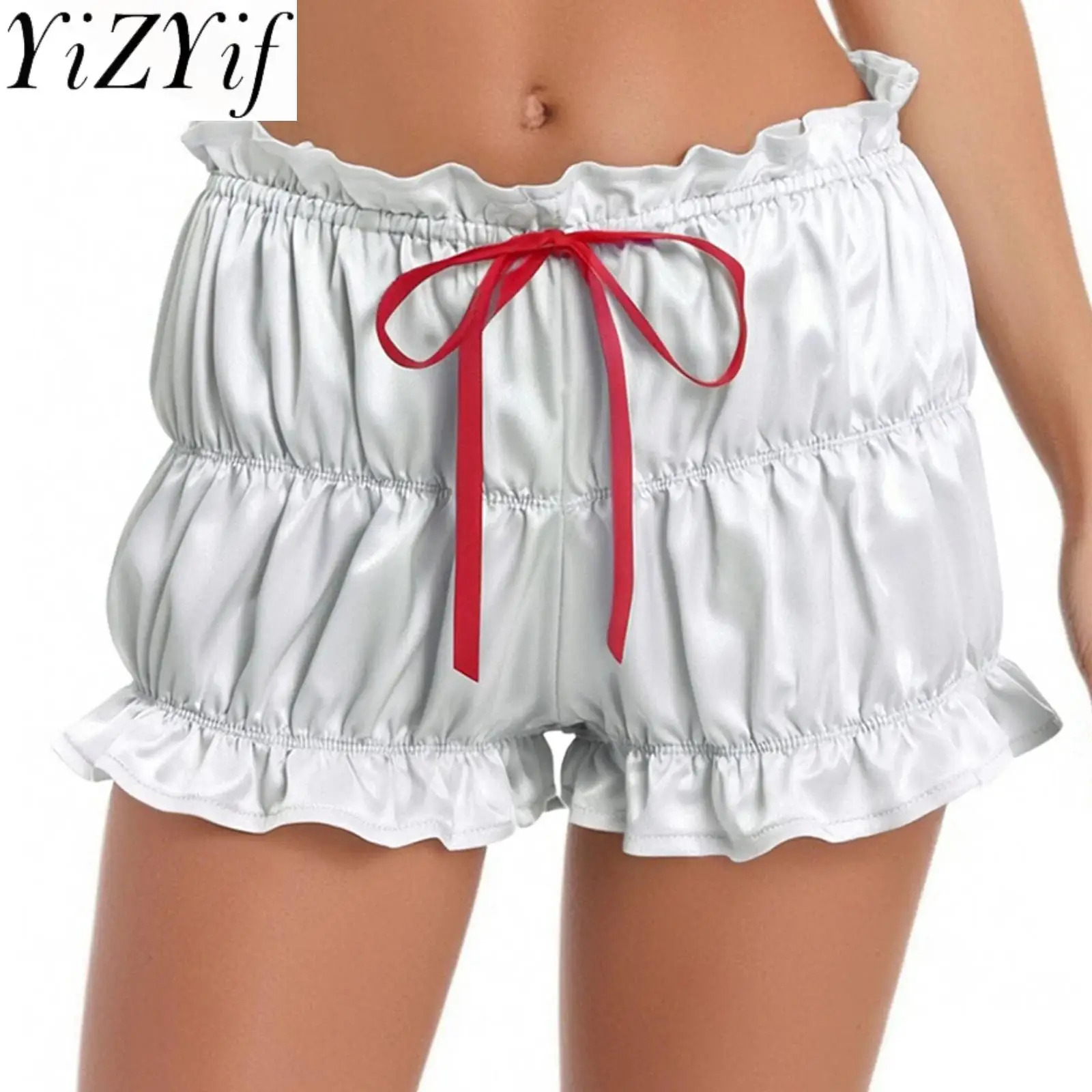 

Women's Lolita Cross-dressing Safety Shorts Ruffled Pumpkin Mini Shorts Underpants Pettipants Home Pajamas for Dress Accessory