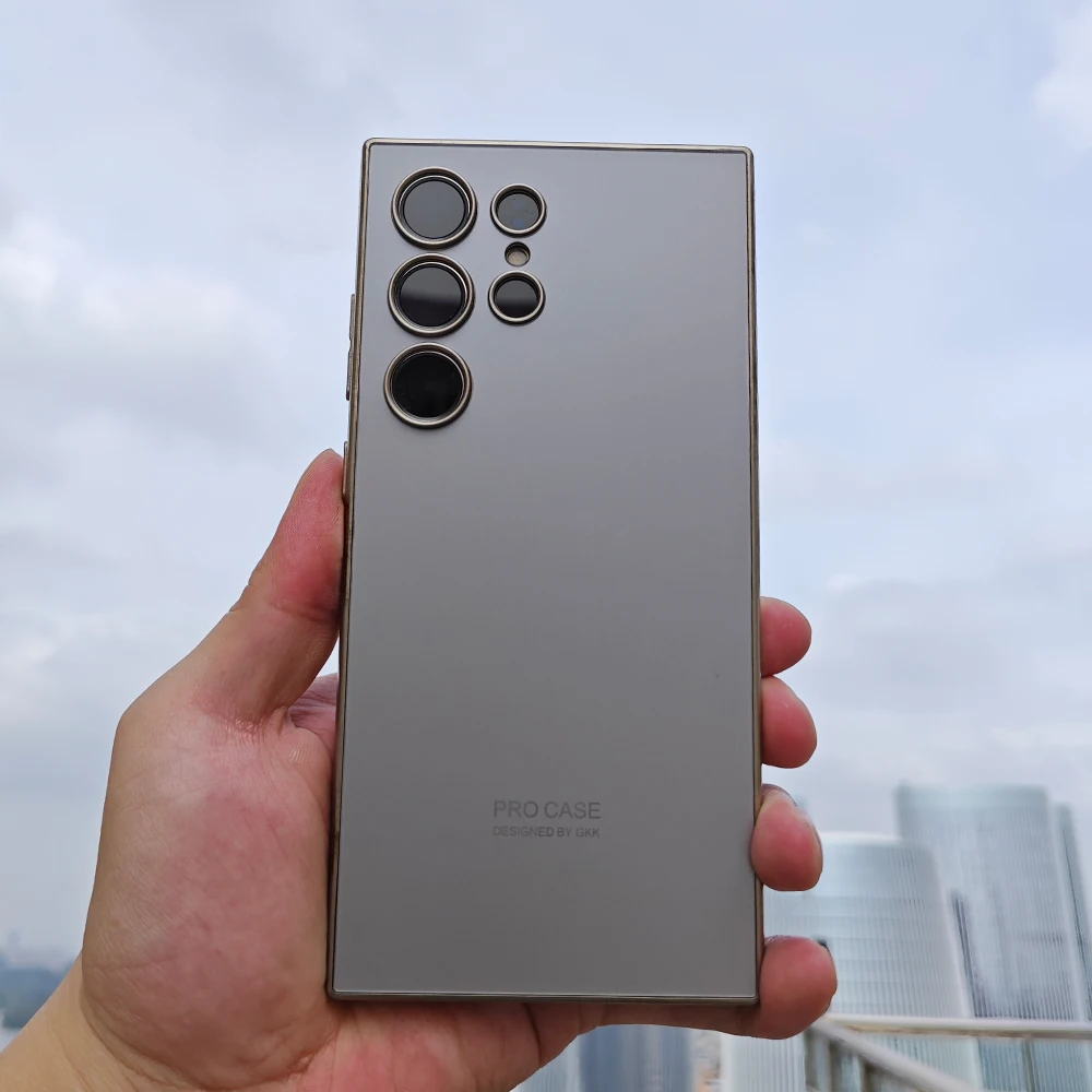 サムスンギャラクシーs23,s24,s25 ultra,ファッショナブルなpc,s24ultra,s25ultra,オリジナル用の保護チタンフォンケース