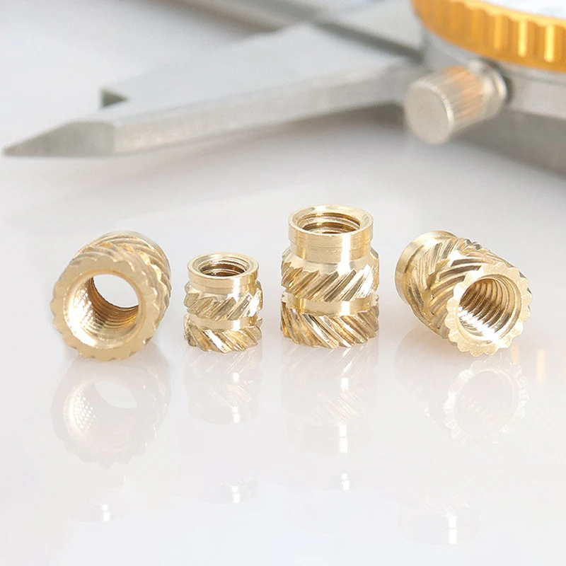 10PCS 3D Print Plastic Board Nuts Inserts M1.0-M8 Brass Insert Nut Hot Melt Heat Knurled Embed Injection Copper Insertnuts Set