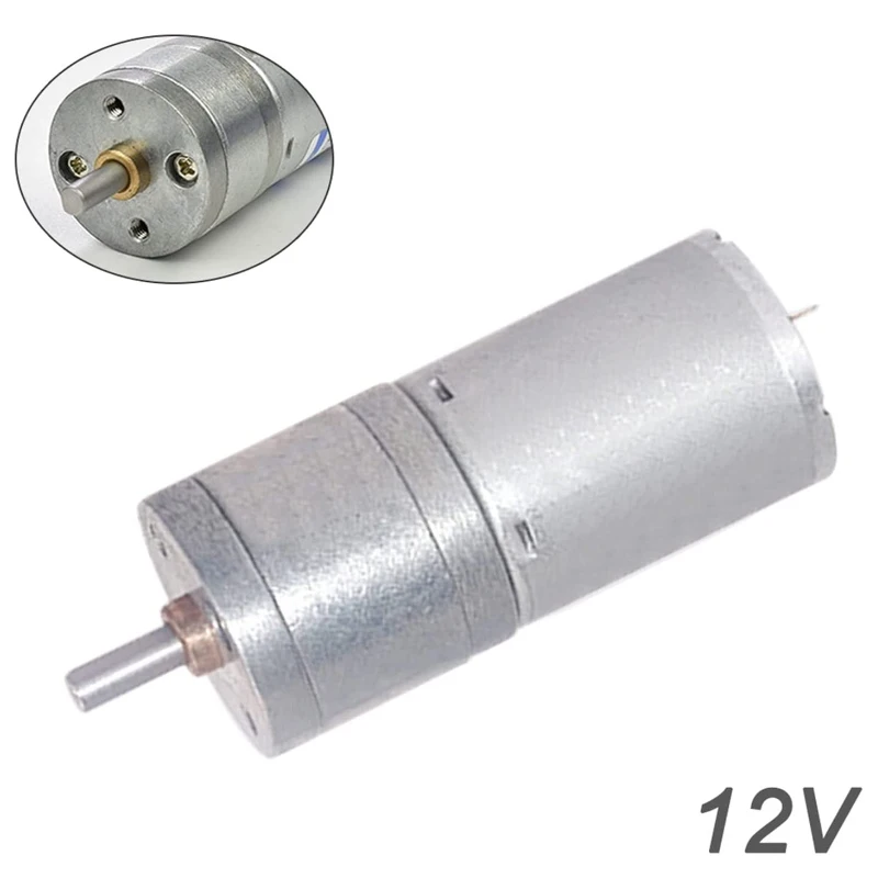 JGA25-370 Geared Motor DC Motor 6V 12V 24V Gear Motor High Torque 5/10/15/30/60/100/150/200/300/400/500/1000/1200 rpm