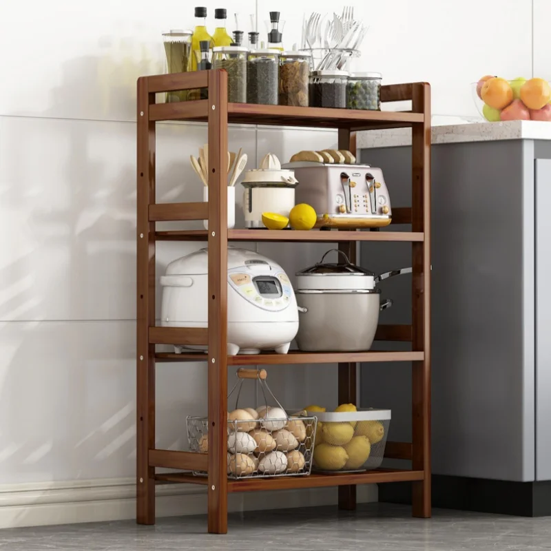 

Multilevel Kitchen Storage Rack Floor Pan with Seasoning Storage Shelf Fruit and Vegetable Dishes Storage New Sales Rack