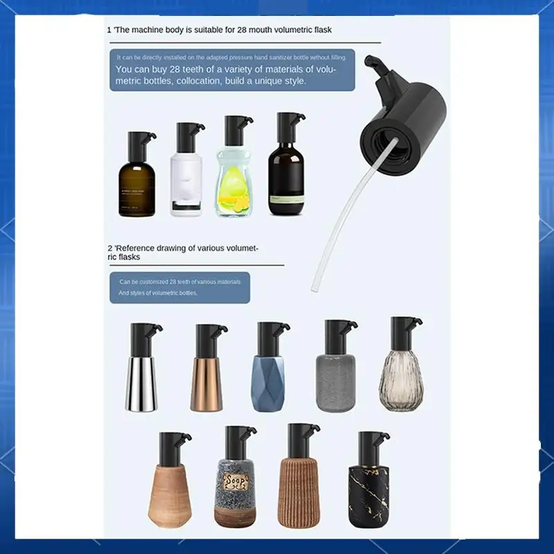 

Бесконтактный дозатор мыла AA77, перезаряжаемый электрический насос для жидкого мыла, регулируемая передача, водонепроницаемый и герметичный дизайн