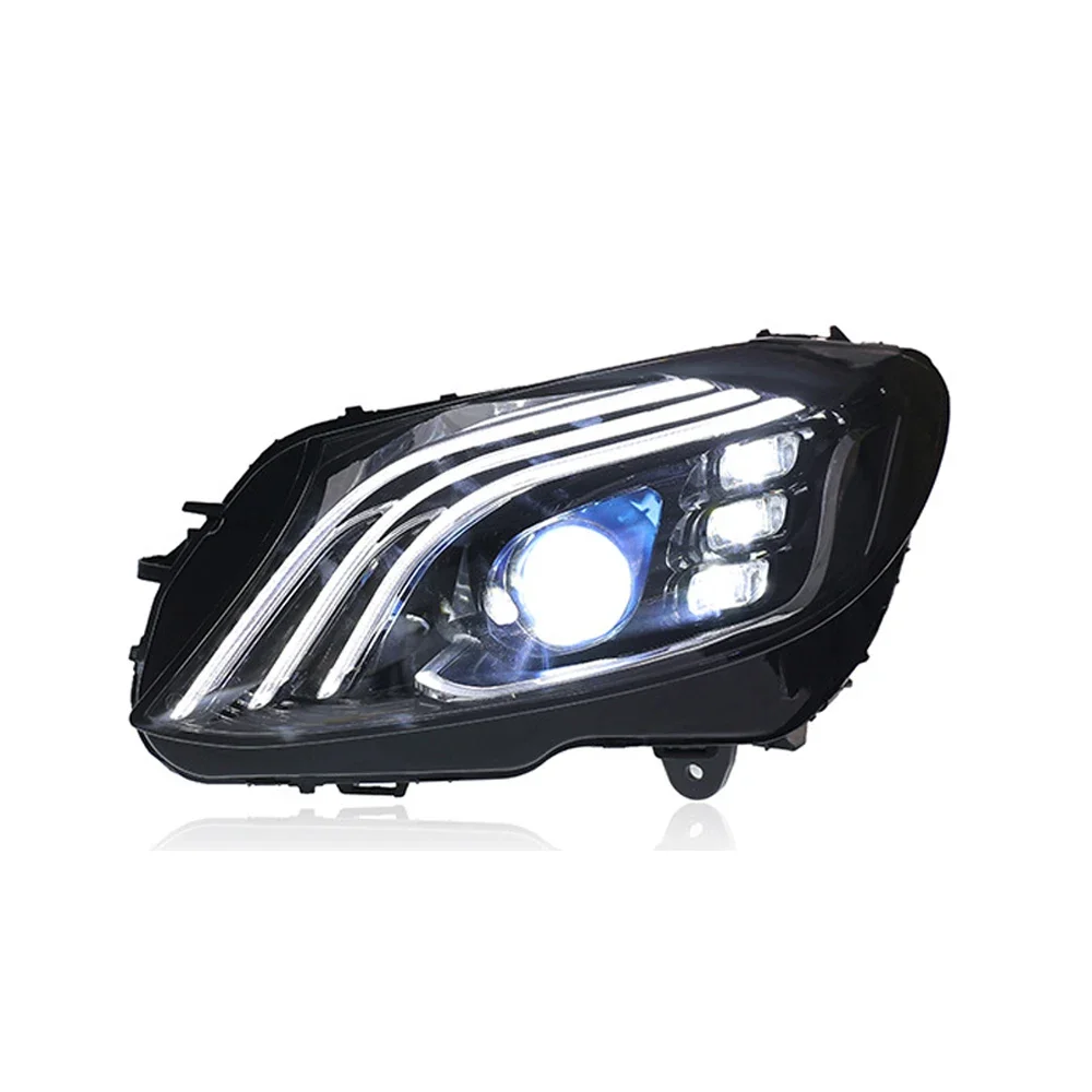 Conjunto de faros LED para Mercedes Benz Clase C W205 2015 2016 2017 2018 2019 -2021 luz frontal de señal de giro dinámica luz alta