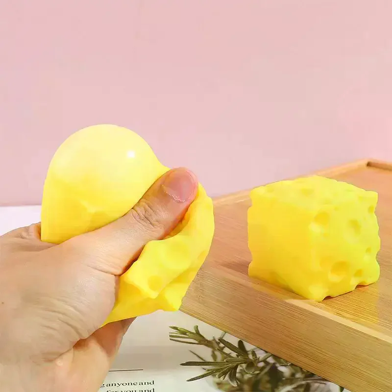 5cm Cheese Cube Squeeze Toy Quishy Fidget Toys Slow Rebound Venting Ball Adults Gifts